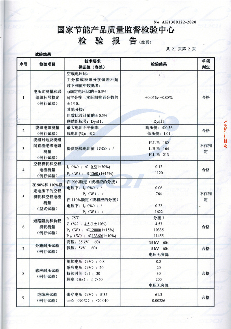 高低压试验报告-S11-1250怀安怀安怀安油浸式变压器-2.jpg